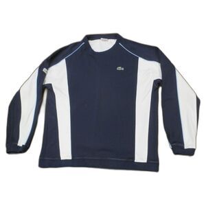 Lacoste Sport Dark Blue White Long Sleeve Crewneck Shirt Size XL (6)
